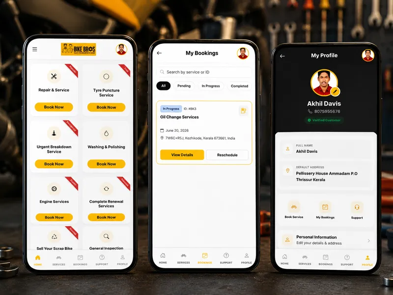 Case Study: Bike Bros — On-Demand Motorcycle Tyre Assistance Mobile Application