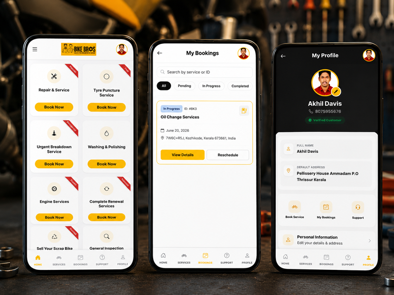 Case Study: Bike Bros — On-Demand Motorcycle Tyre Assistance Mobile Application