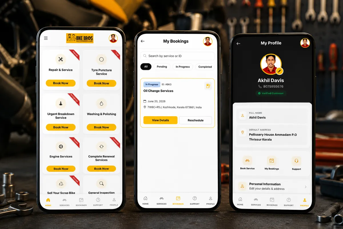 Case Study: Bike Bros — On-Demand Motorcycle Tyre Assistance Mobile Application
