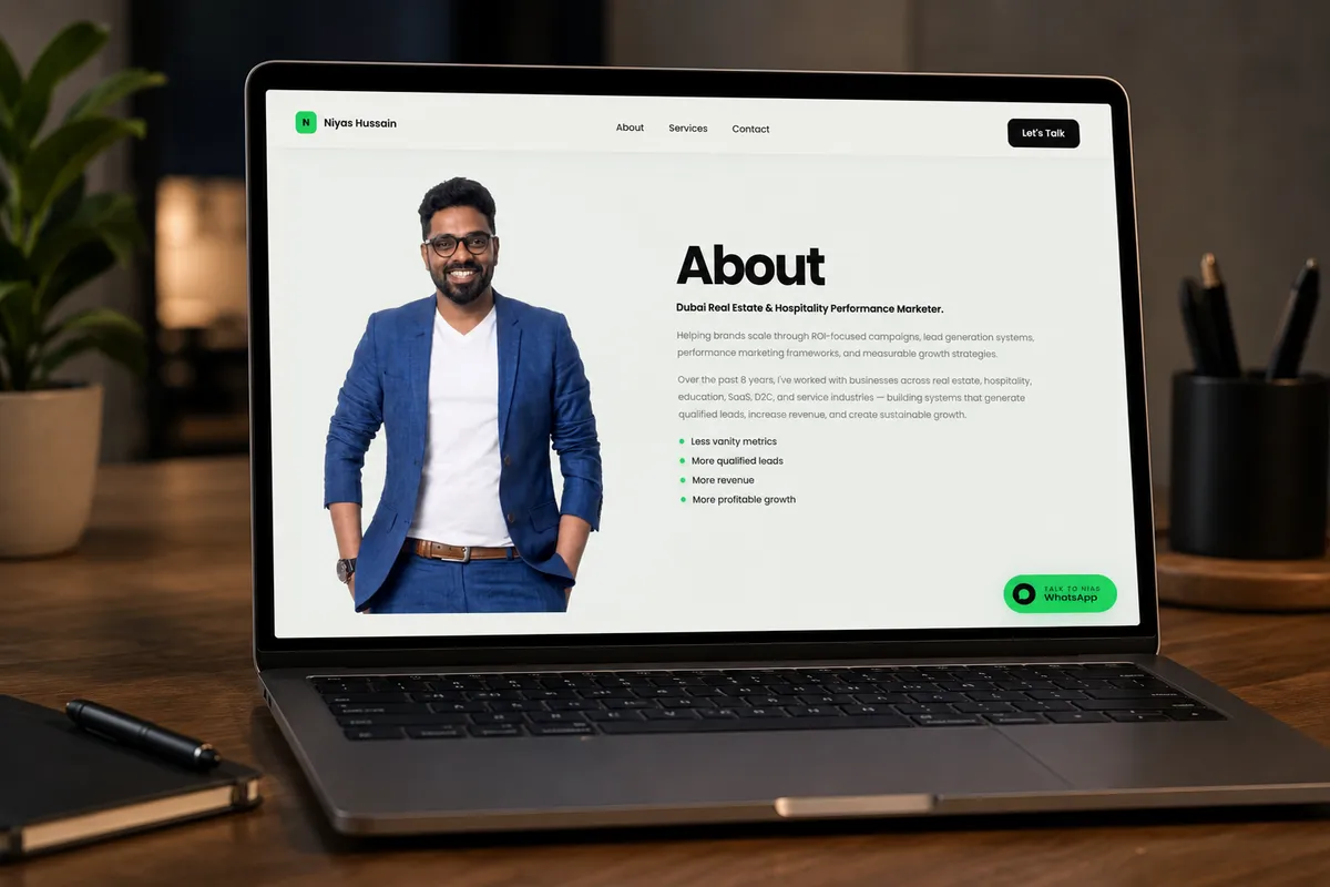 Niyas Hussain — Personal Branding & Course Landing Platform