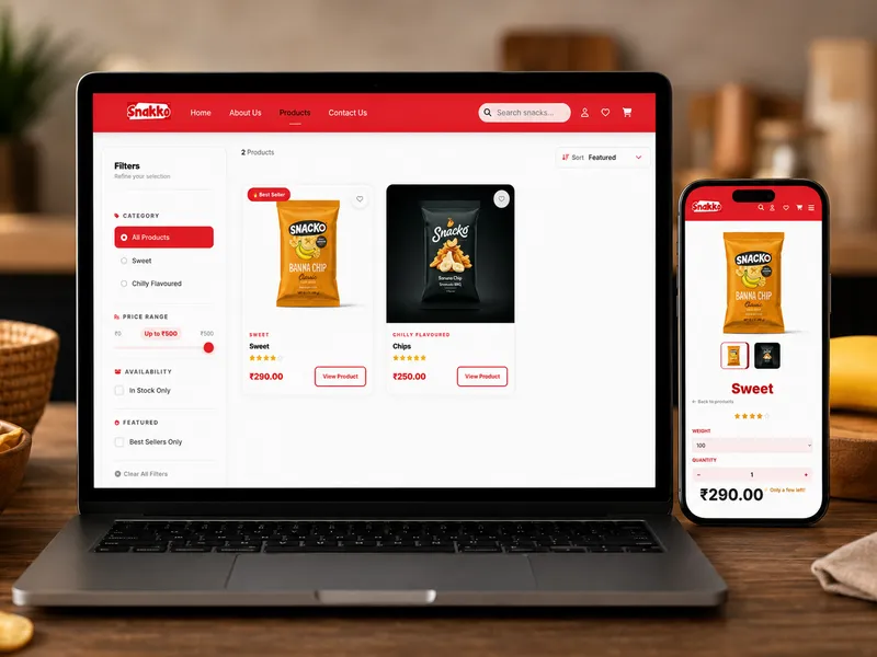 Case Study: Snakko.in — Banana Chips E-Commerce Platform